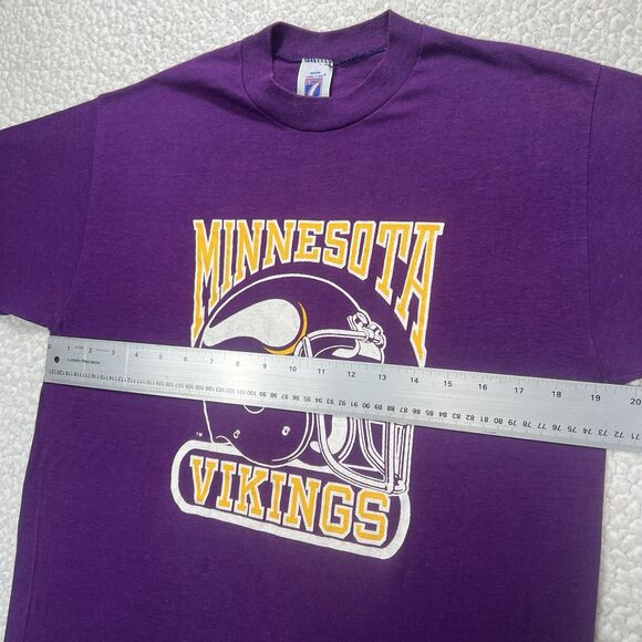Vintage 90s Minnesota Vikings Logo 7 Men's L NFL Graphic Tee USA Single Stitch L - Picture 7 of 9